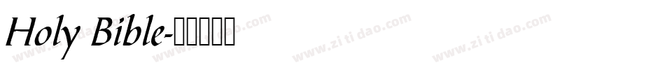 Holy Bible字体转换